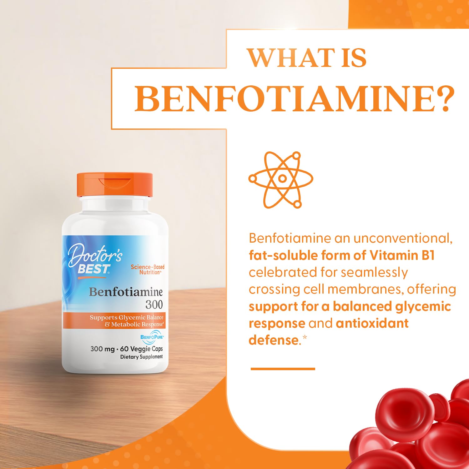 Doctor's Best Benfotiamine 300 – fiche produit claire et complète