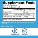 Doctor's Best Betaine HCl Pepsin Gentian Bitters - capsules ouvertes, texture douce et arôme léger