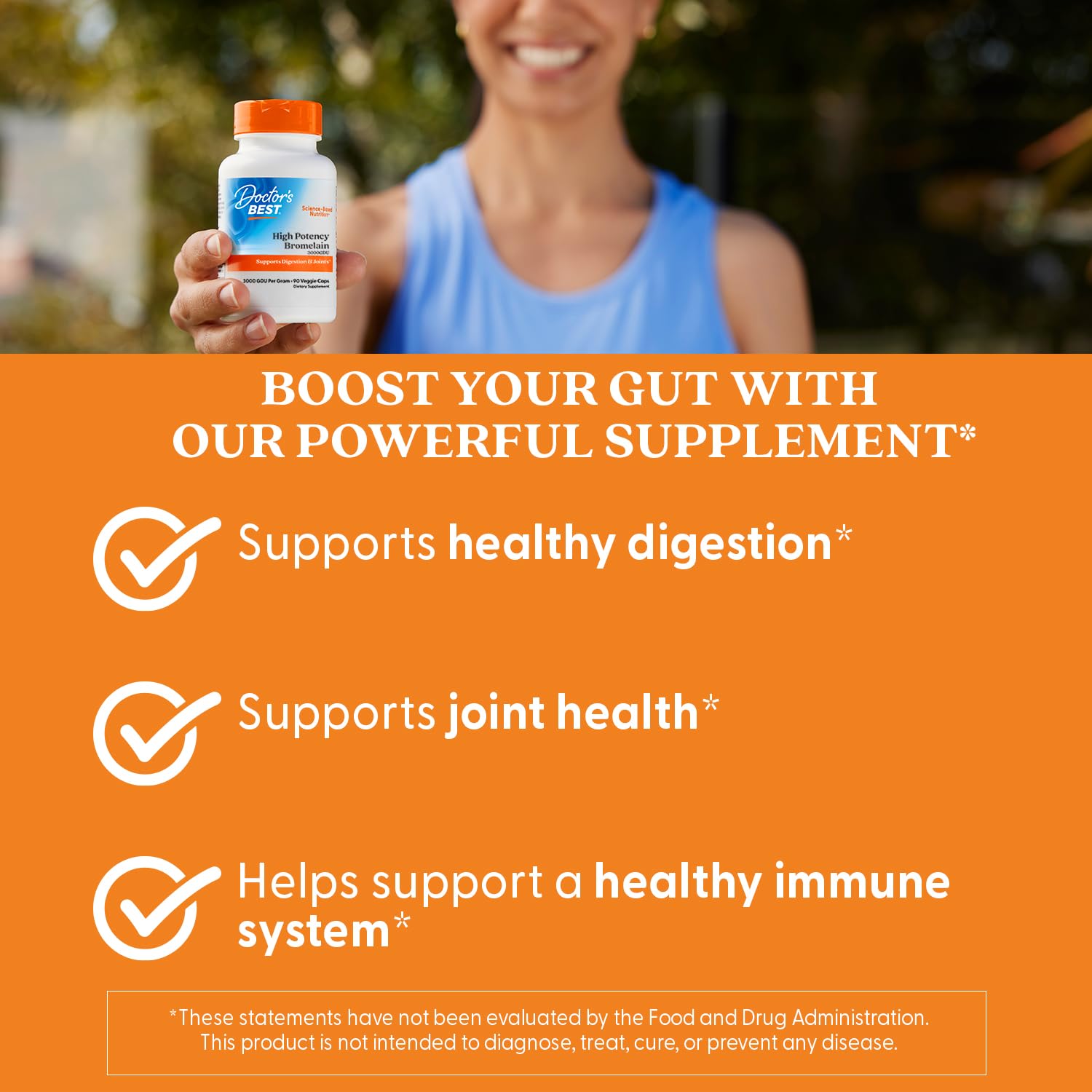 Doctor's Best Bromélaïne peut favoriser l'absorption des nutriments.