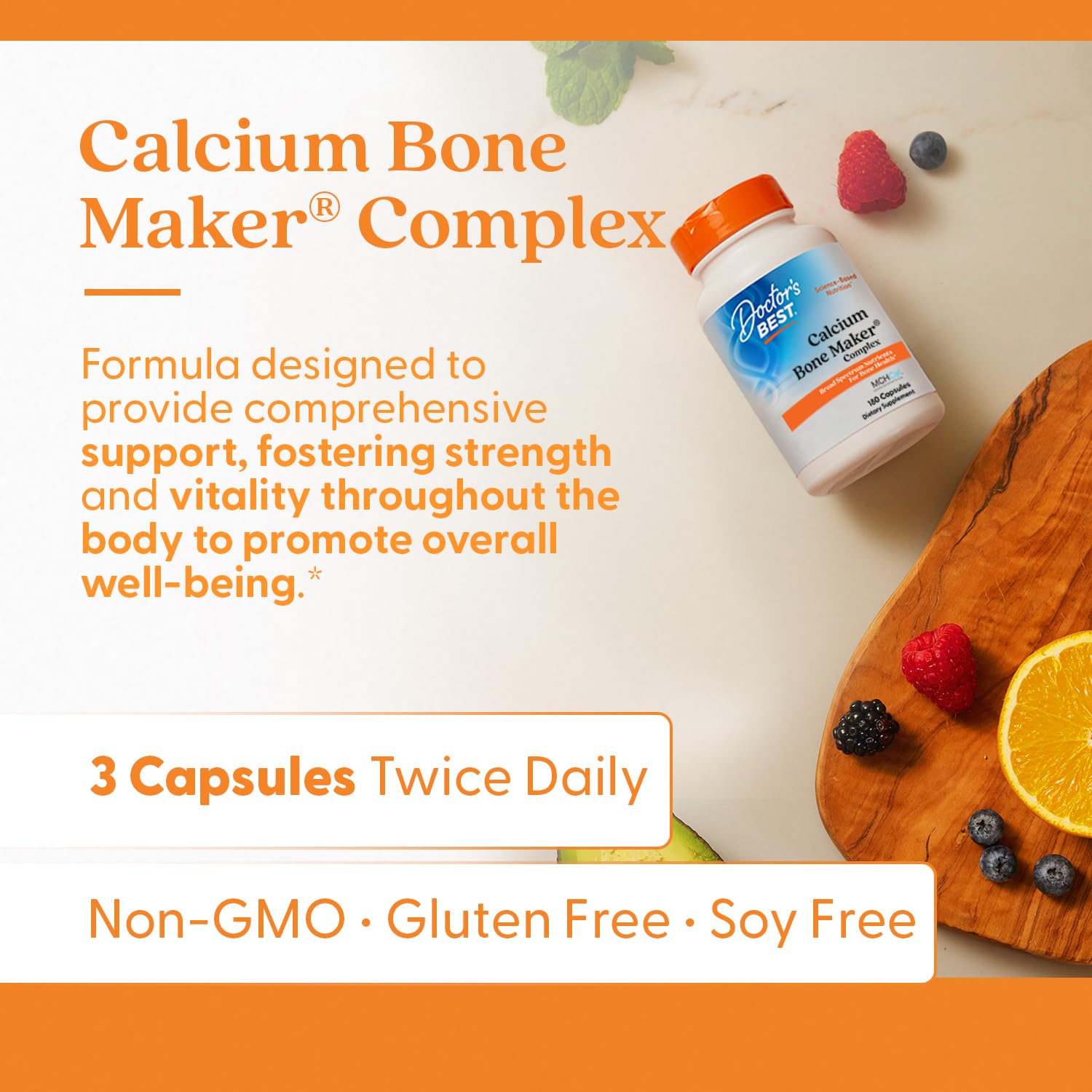 Dosage recommandé du Doctor's Best Calcium Bone Maker Complex