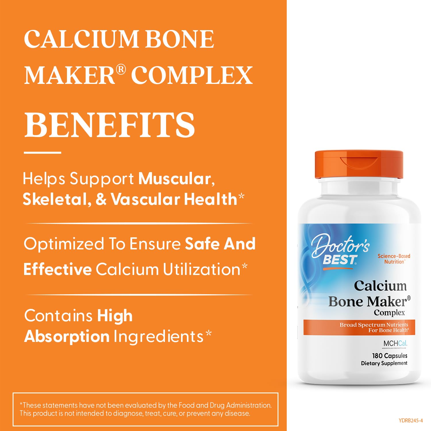 Doctor's Best Calcium Bone Maker Complex: gélules, mélange complet pour la santé osseuse