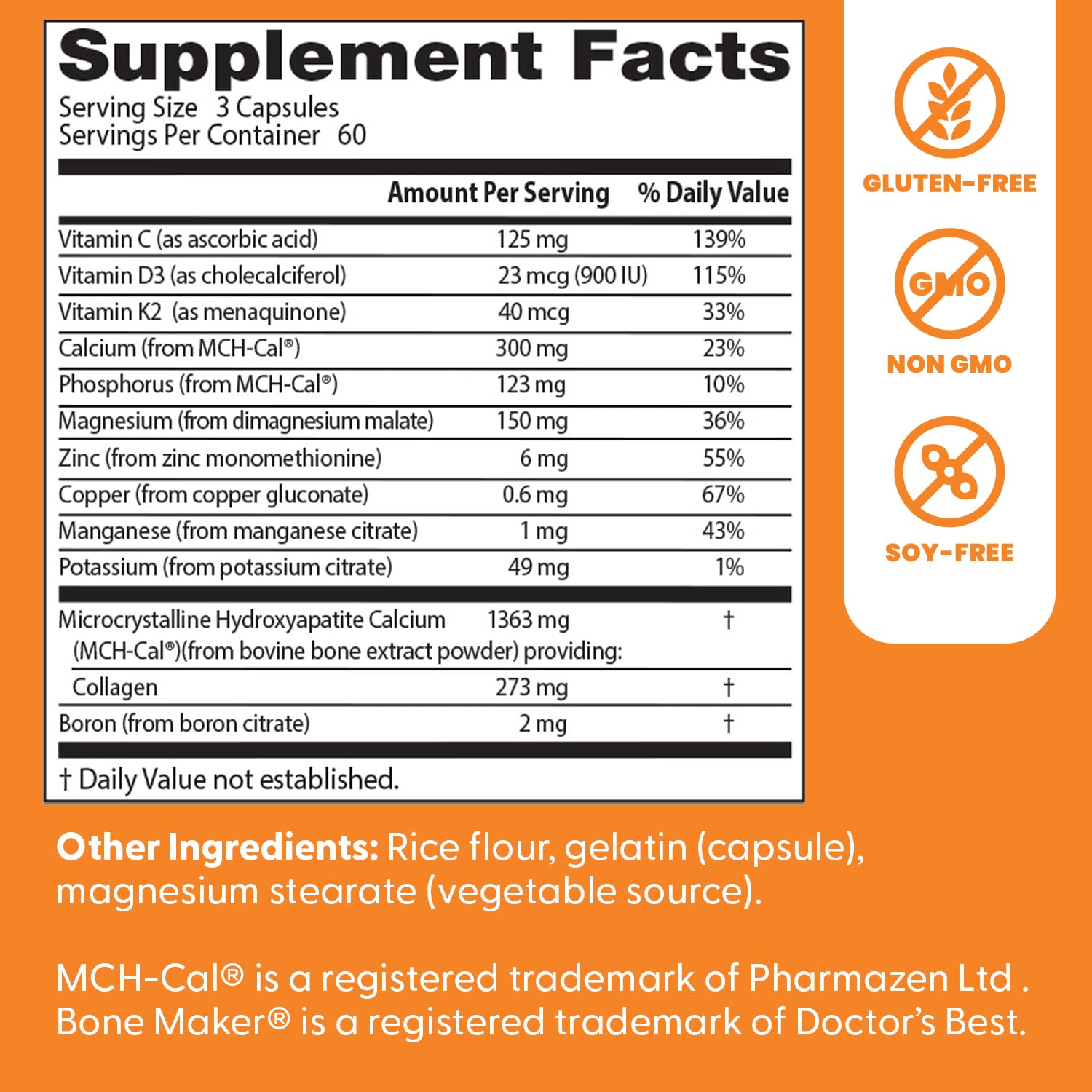 Doctor's Best Calcium Bone Maker Complex: ingrédients complets et biodisponibles