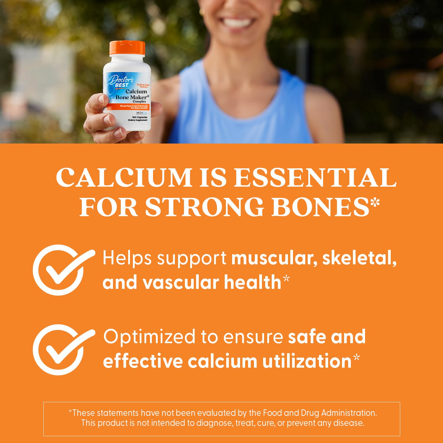 Soutien potentiel pour os et muscles avec Doctor's Best Calcium Bone Maker Complex