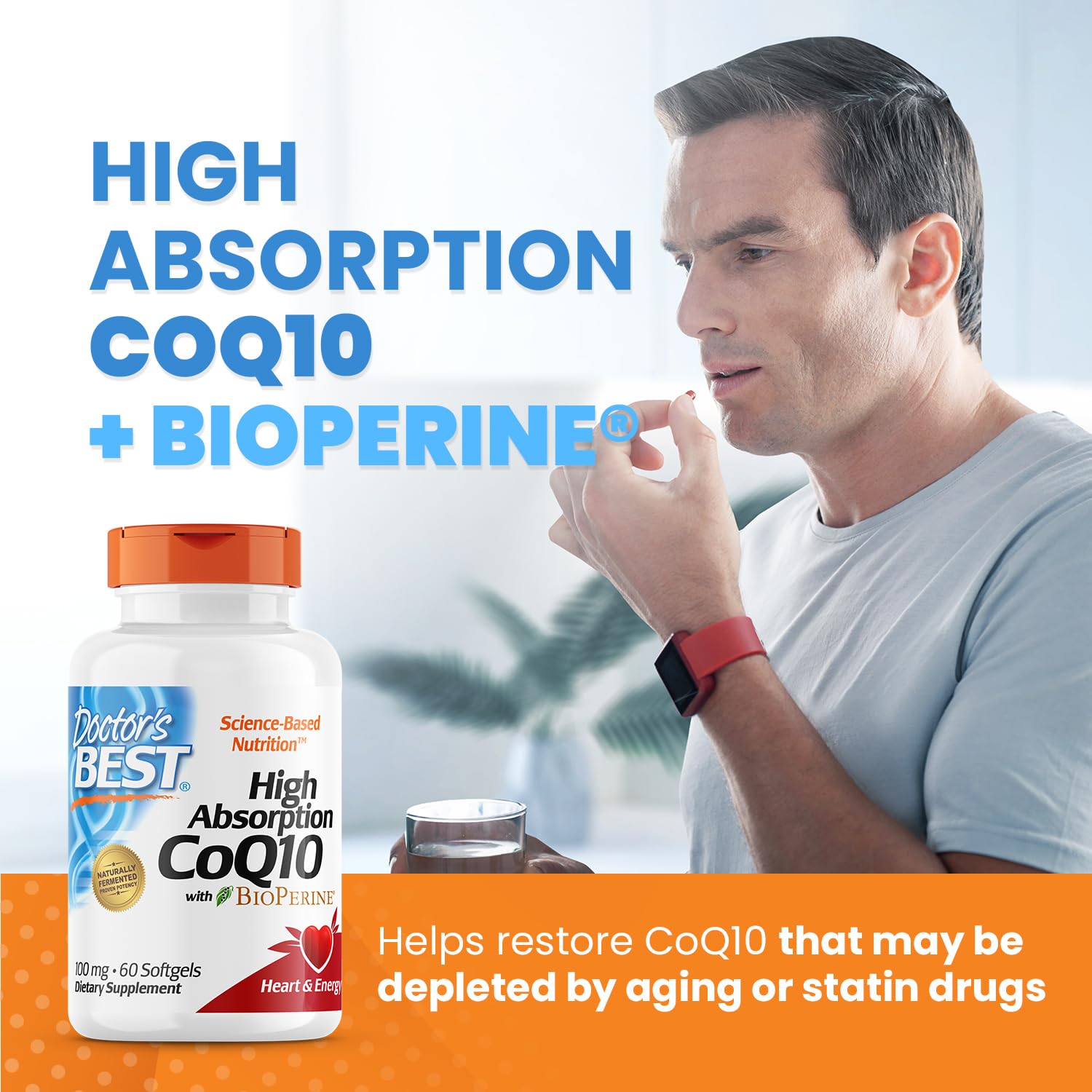 Doctor's BEST CoQ10 Bioperine – absorption optimisée potentielle