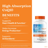 Capsules Doctor's Best CoQ10 avec BioPerine améliorant l'absorption.