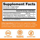 Étiquette Doctor's BEST CoQ10 montrant Bioperine pour absorption.