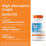 Doctor's BEST CoQ10 fermenté naturellement, formulation biodisponible et naturelle.