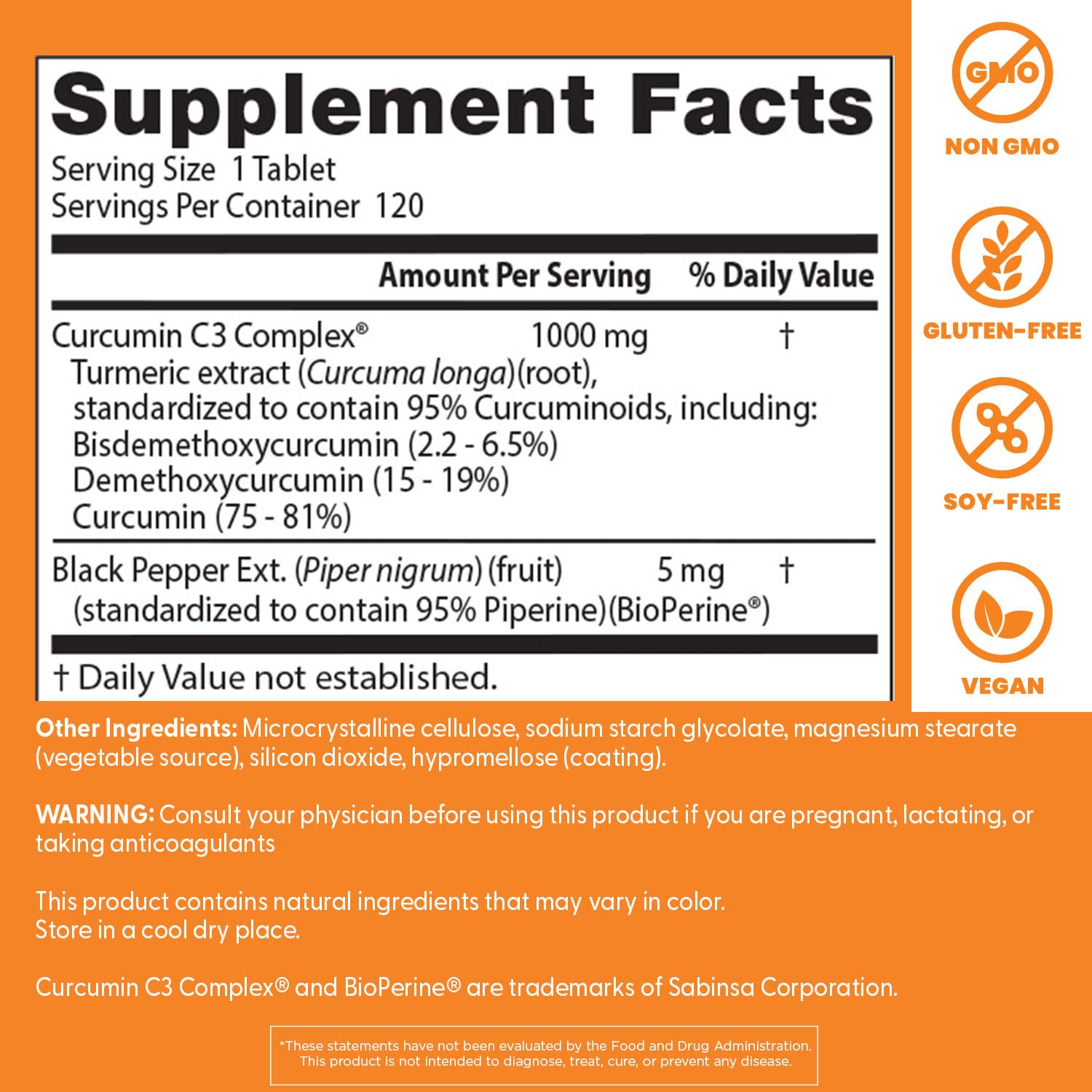 Doctor's Best Curcumin avec BioPerine – absorption améliorée.