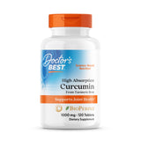 Doctor's Best Curcumin – bouteille et étiquette, soutien potentiel des articulations.