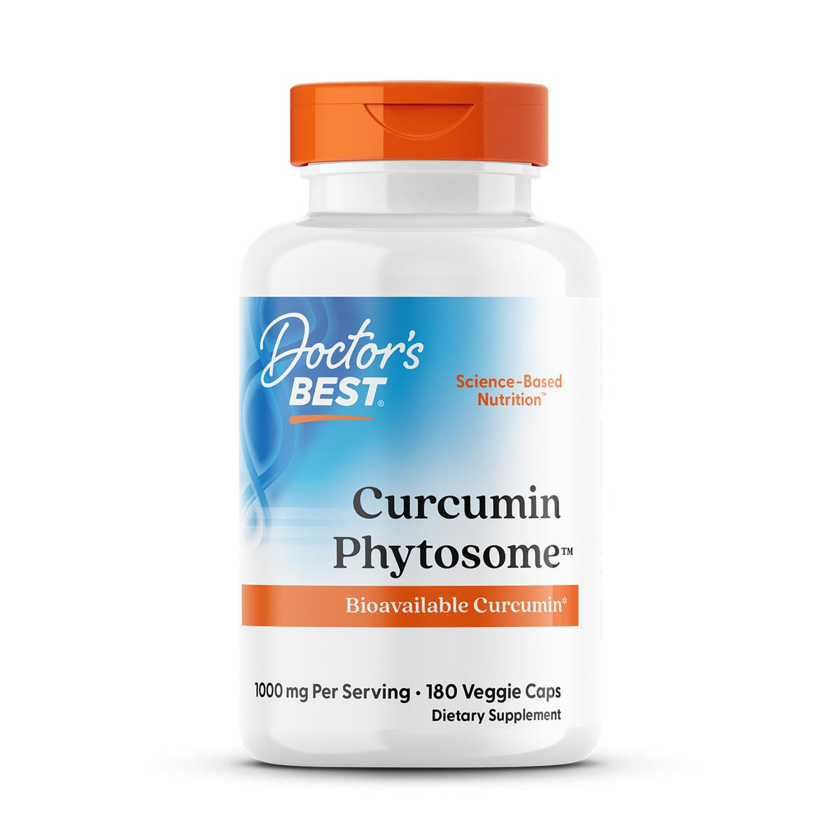 Doctor's Best Curcumin Phytosome – bouteille affichant Meriva pour absorption améliorée