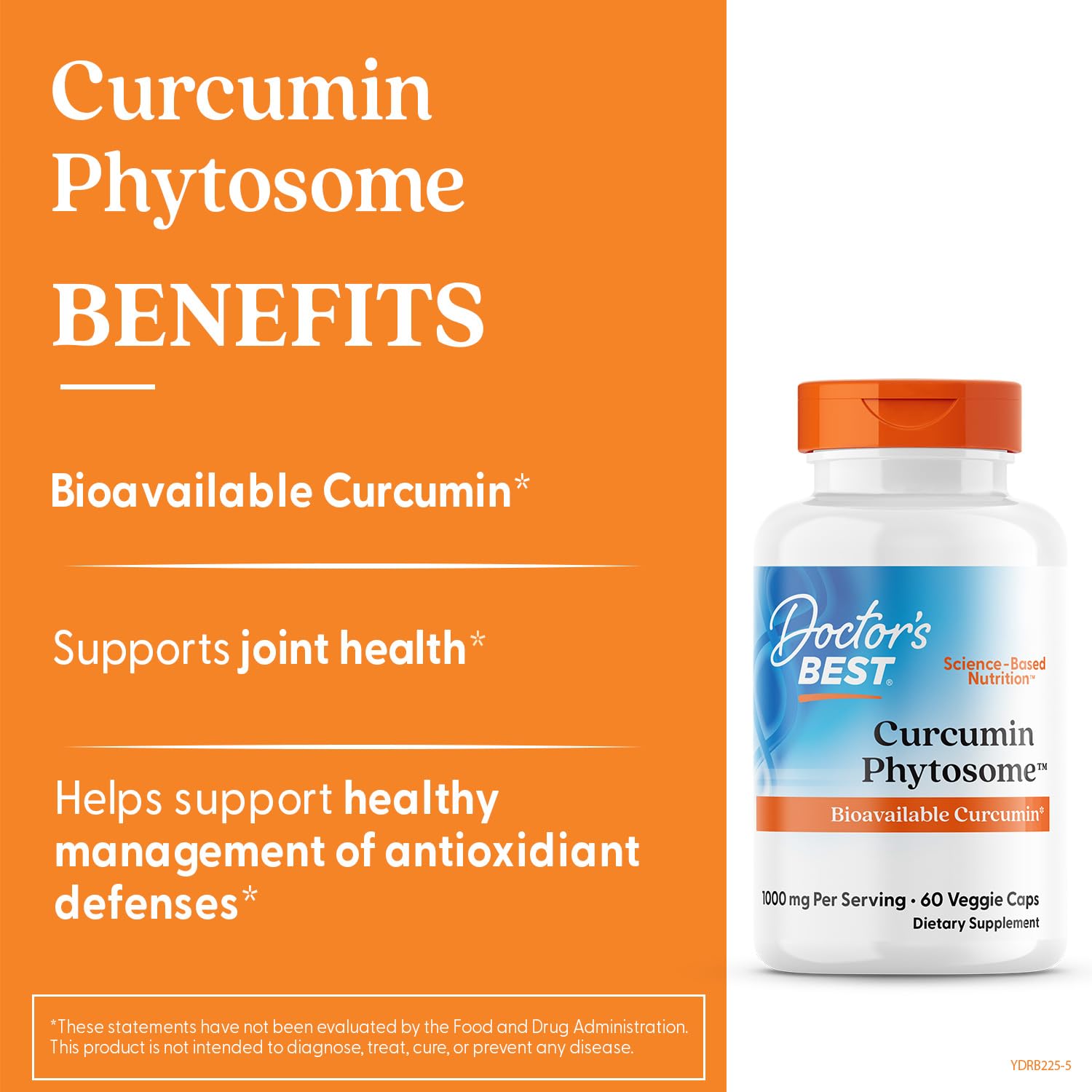 Doctor's Best curcumine Phytosome – soutien des articulations pour des mouvements plus fluides.