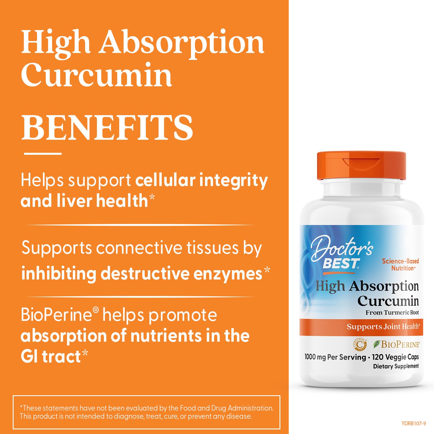 Doctor's BEST curcuminoides 95% avec C3 Complex.