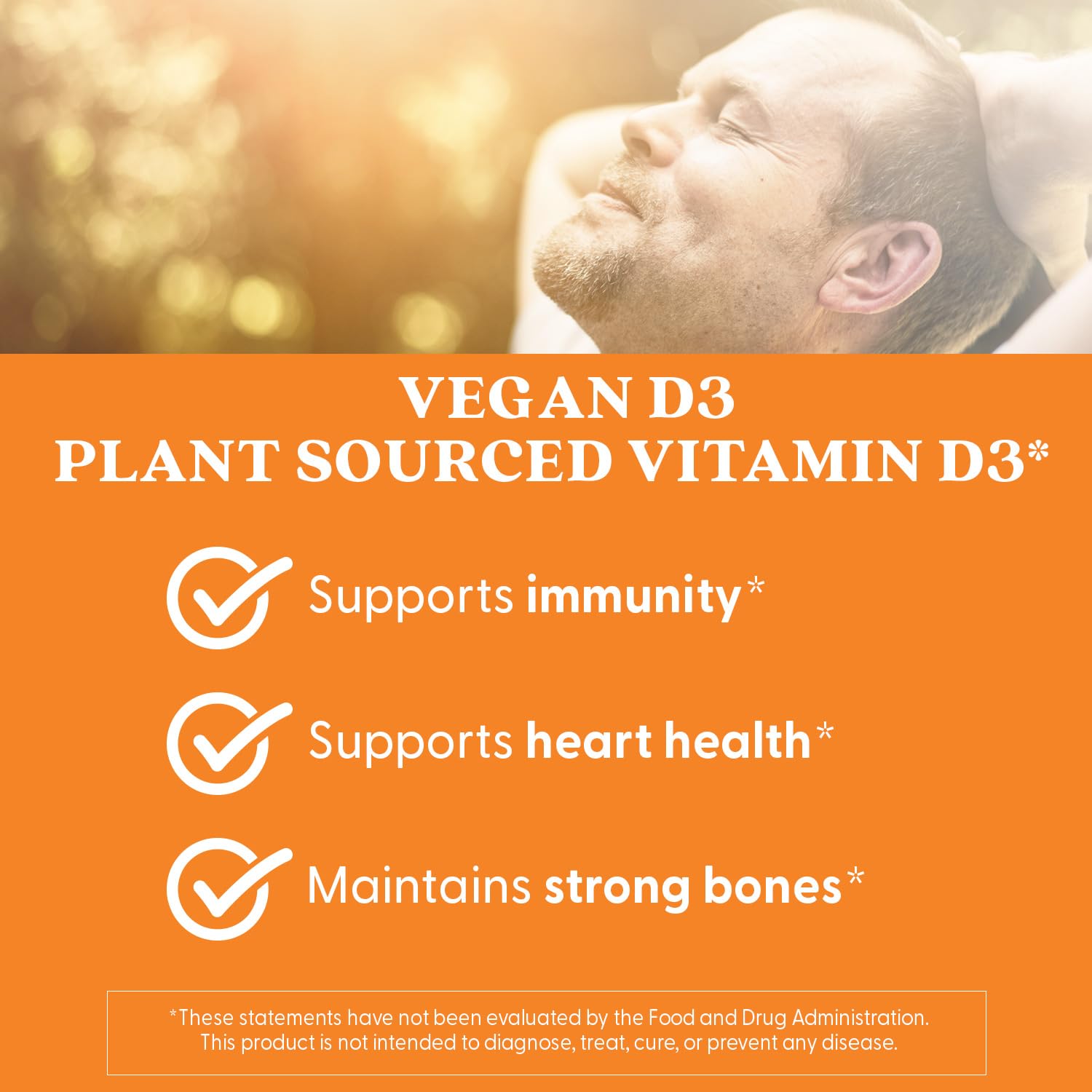 Doctor's Best D3 vegan gélules - dosage 2500 UI par portion.