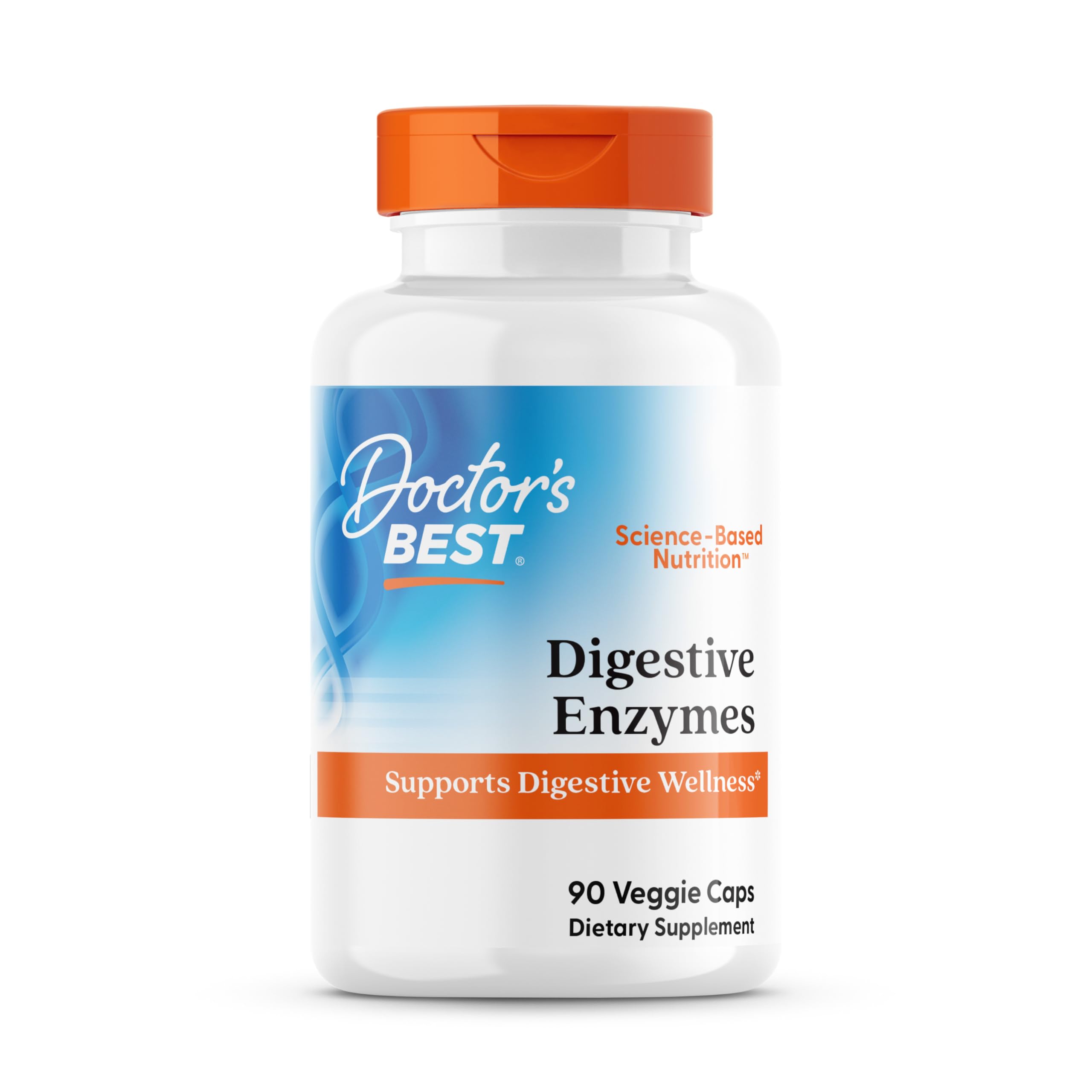 Doctor's Best Digestive Enzymes – bouteille, soutien potentiel à la digestion après les repas.