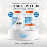 Gélules Doctor's Best Fisetin – 100 mg par portion, pratique et végan.