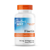 Doctor's Best Fisetin avec Novusetin, bouteille visible, soutien potentiel a la sante cellulaire.