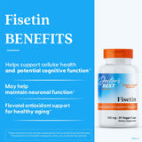 Capsules Doctor's Best Fisetin – couleur naturelle et antioxydant potentiel.