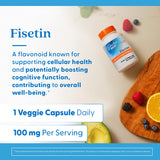 Emballage Doctor's Best Fisetin – végan et sans OGM.