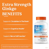 Doctor's Best Ginkgo : gélules en vue d'un extrait standardisé et d'un apport pour la concentration potentielle