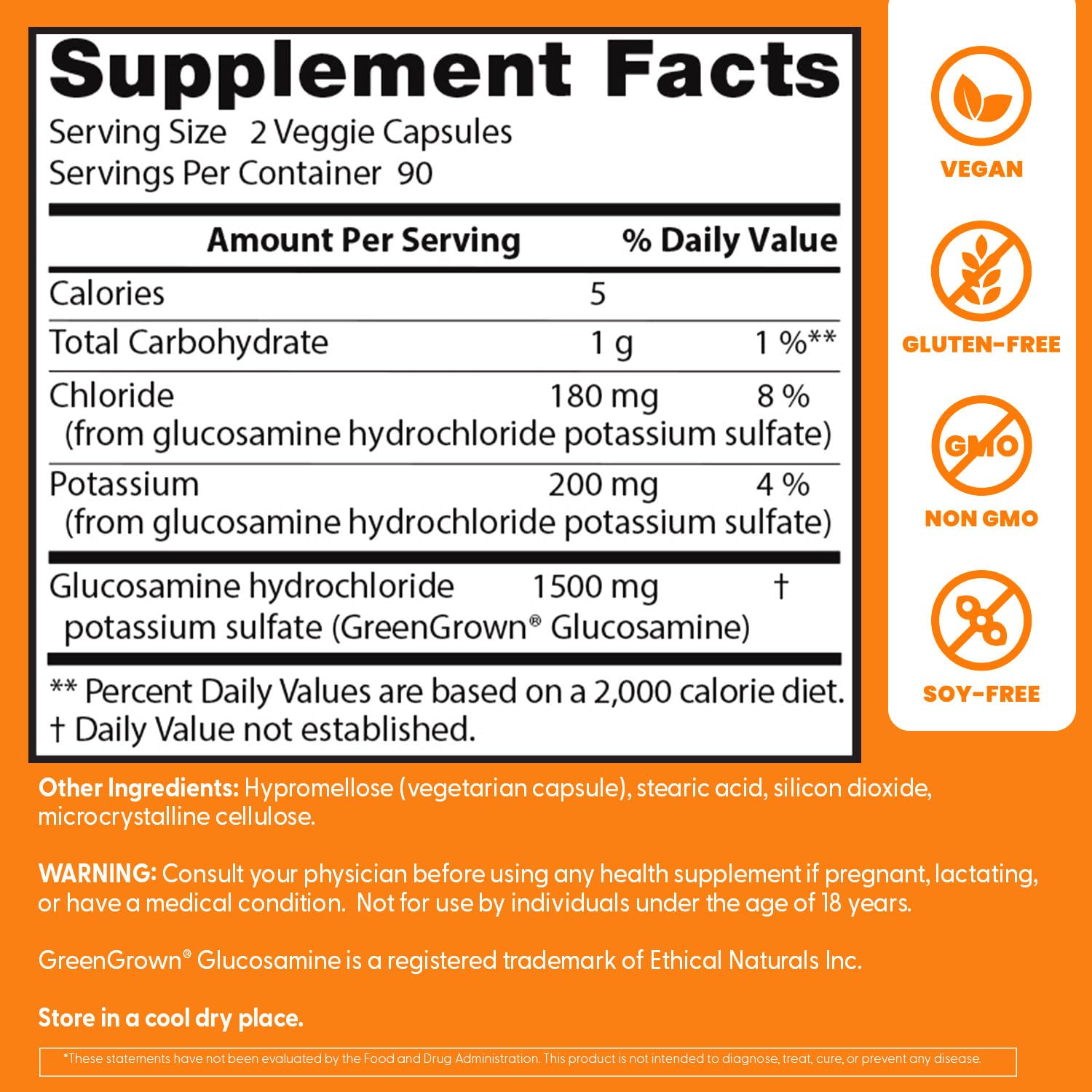 Doctor's Best gélules glucosamine végétales, formulation sans allergènes