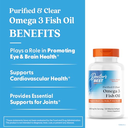 Doctor's Best gélules Omega-3 molles, faciles à avaler dans la routine.