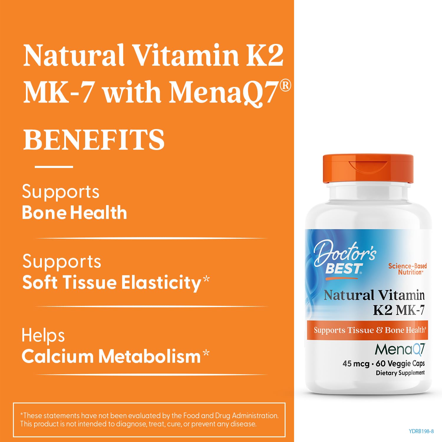 Doctor's Best K2 MK-7 capsules-végane offrent une prise simple au quotidien