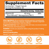 Doctor's Best K2 MK-7 emballage clair et recyclable