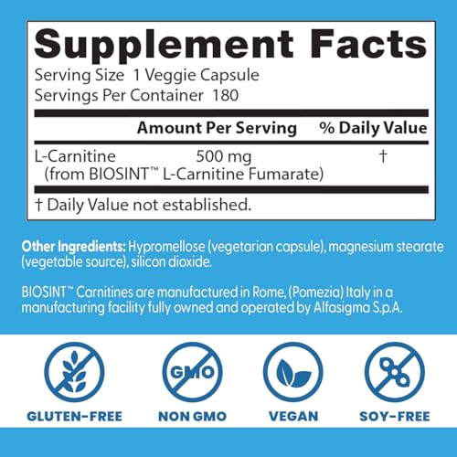 Emballage extérieur Doctor's BEST L-Carnitine Fumarate: produit non-OGM et pur.