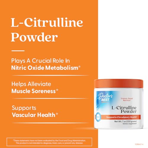 Doctor's Best L-Citrulline poudre se mélange facilement dans un verre d'eau – énergie.