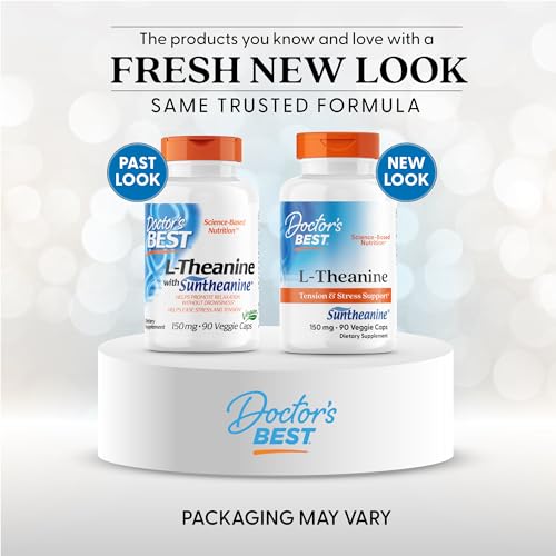 Doctor's Best L-Theanine Suntheanine — capsules pour un calme mental et une meilleure attention