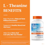 Doctor's Best L-Theanine Suntheanine — étiquette indiquant une formule pure et non-OGM