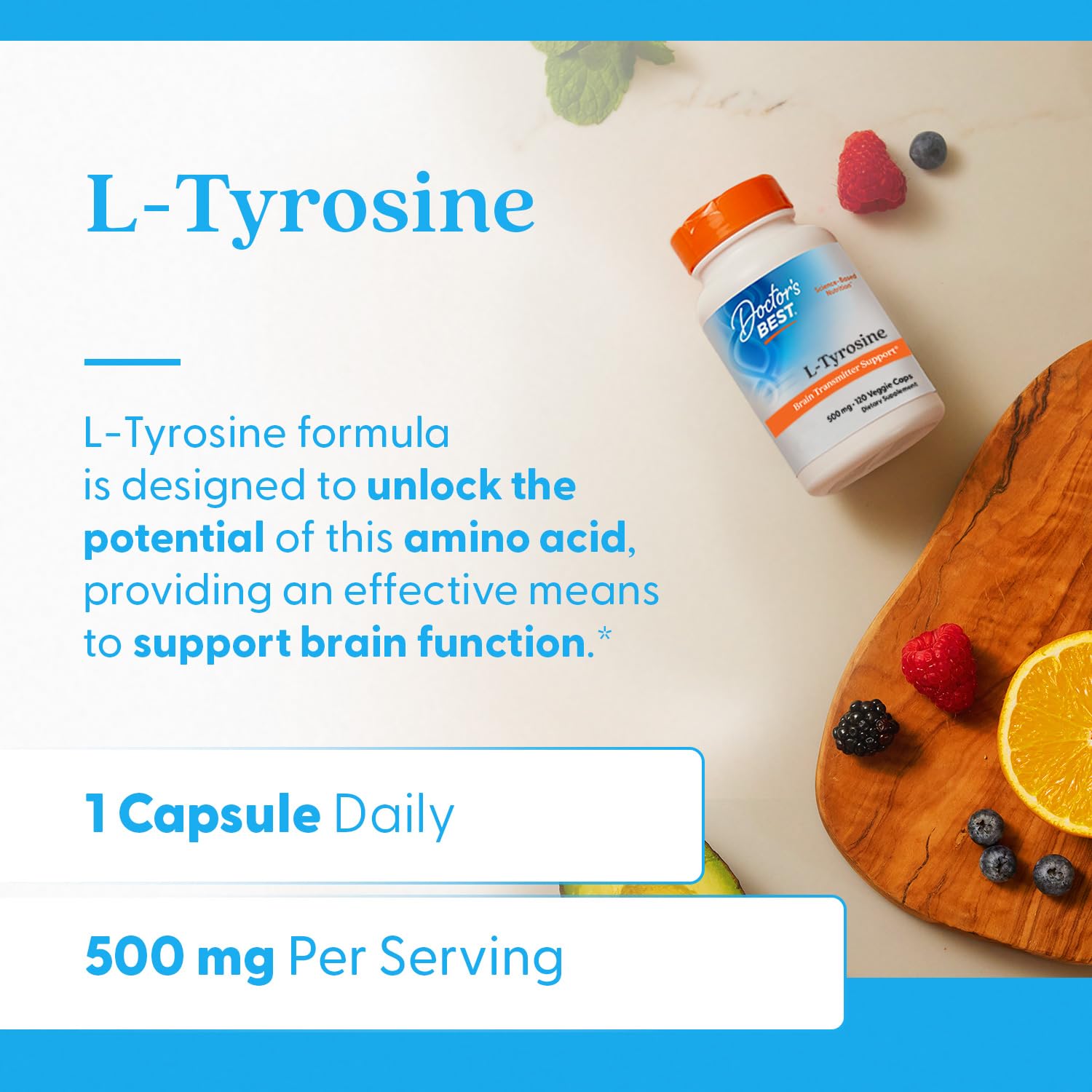 Emballage extérieur de Doctor's BEST L-Tyrosine