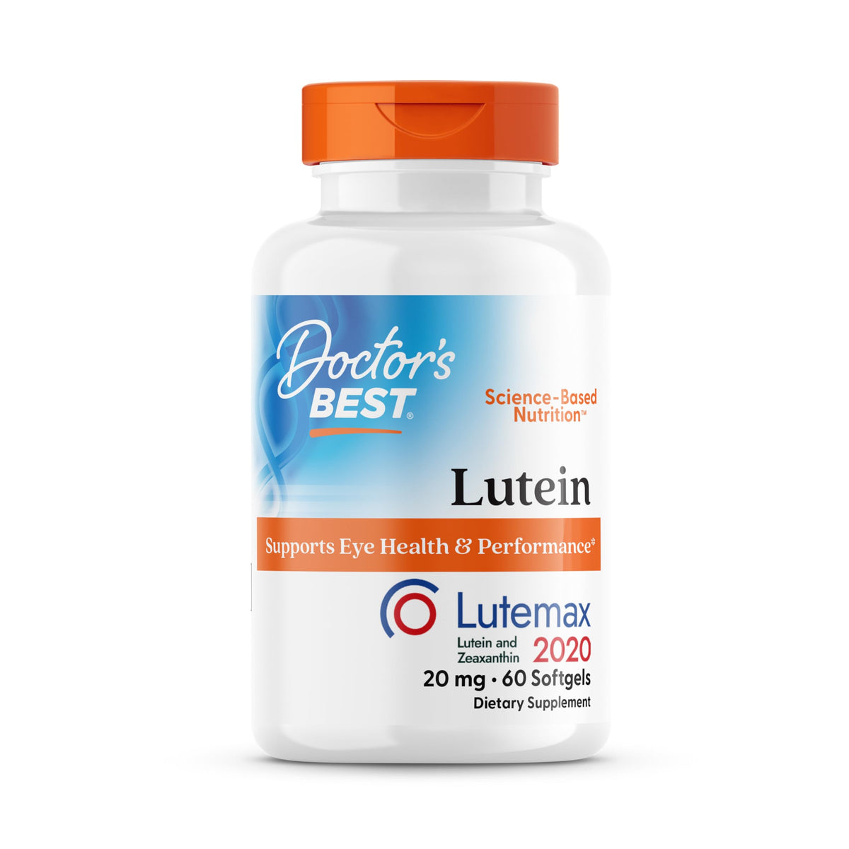 Doctor's Best Lutein, bouteille visible, peut soutenir la santé oculaire au quotidien.