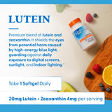 Doctor's Best Lutein, étiquette claire pour comprendre le produit.