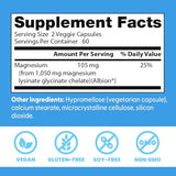Doctor's Best magnésium glycinate lysinate - supplément vegan sans gluten ni soja.