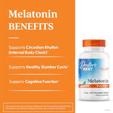 Doctor's Best Mélatonine : tablettes à menthe naturelle et absorption rapide