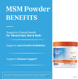 Doctor's Best MSM Powder - étiquette sans OGM, gluten, soja et produit végane.