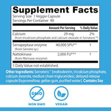 Doctor's BEST Natto-Serra : étiquette indiquant vegan et sans OGM certifié.