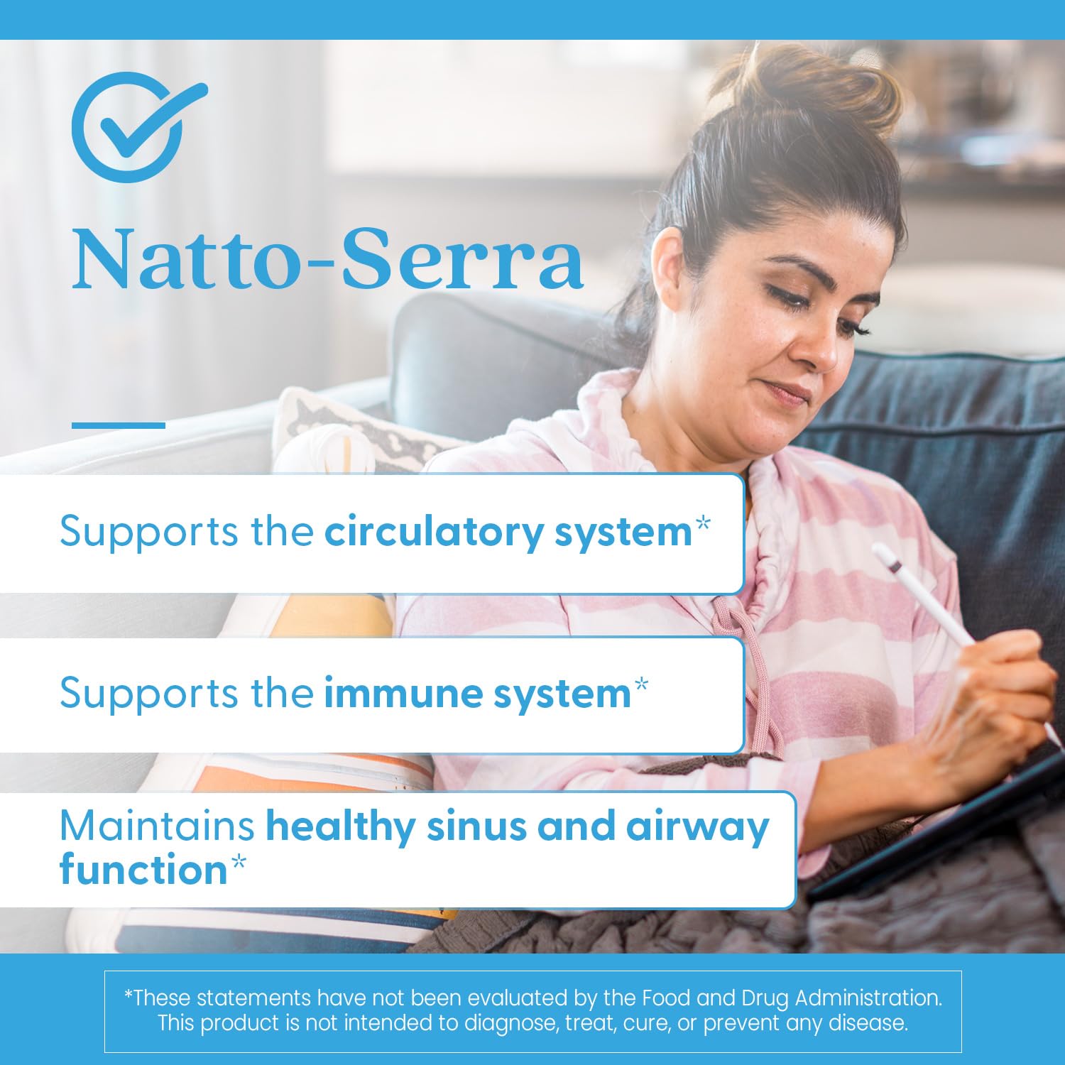 Doctor's BEST Natto-Serra : fiche produit détaillant les informations et bénéfices potentiels.