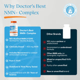 Planche d'information Doctor's Best NMN+ Complex pour routine bien-être