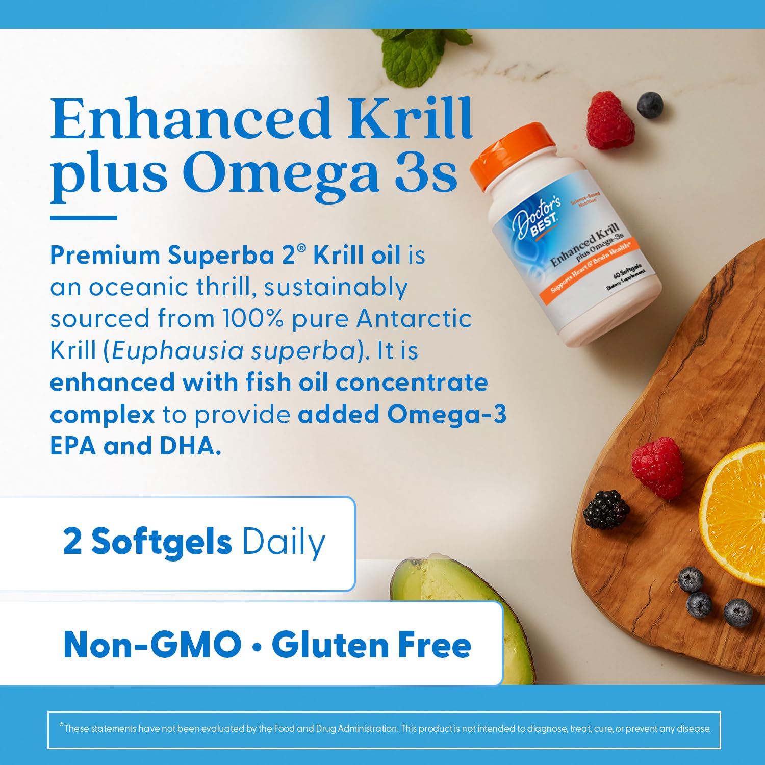 Doctor's BEST formule non-OGM et sans gluten.