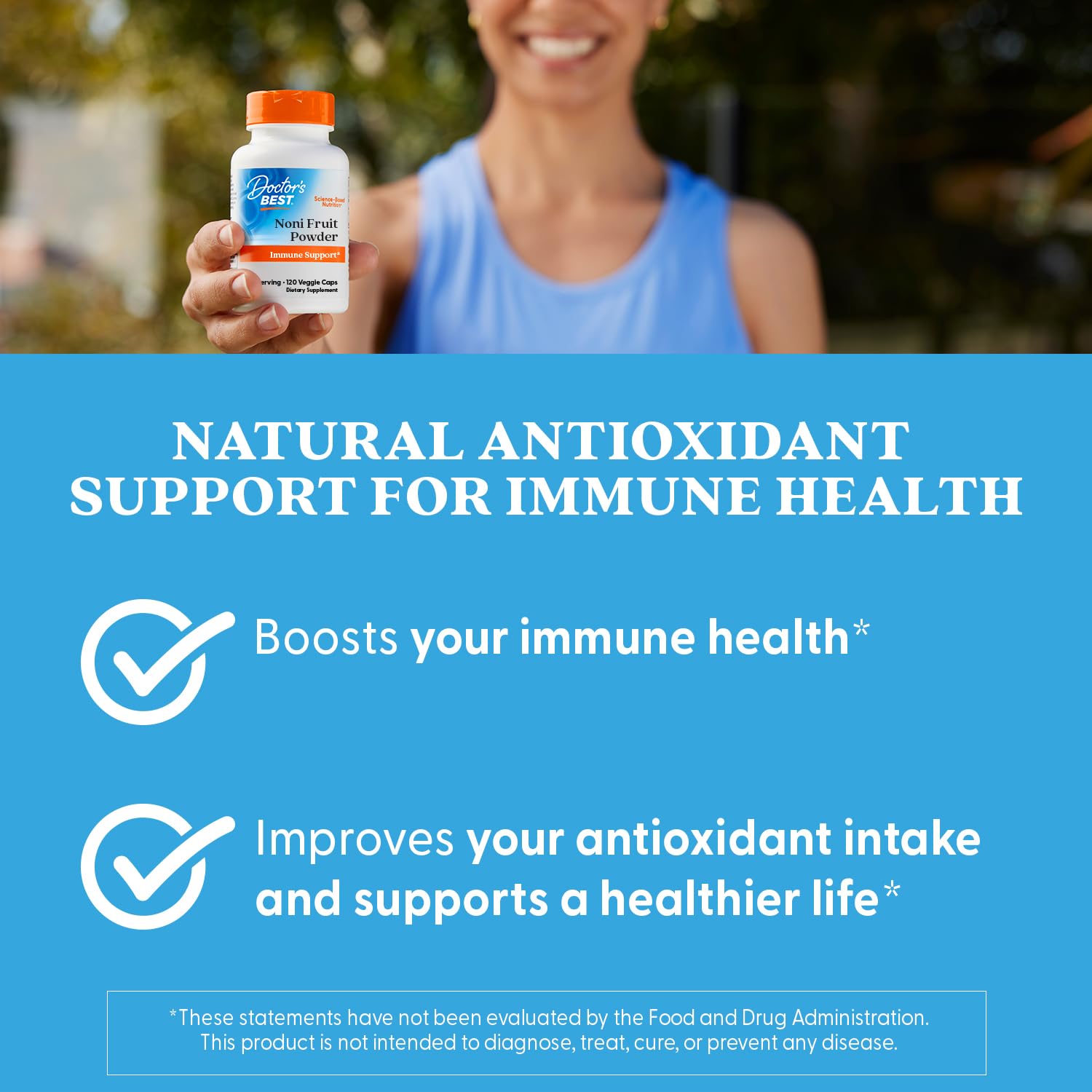 Doctor's Best Noni Concentrate apport naturel d'antioxydants pour le quotidien.