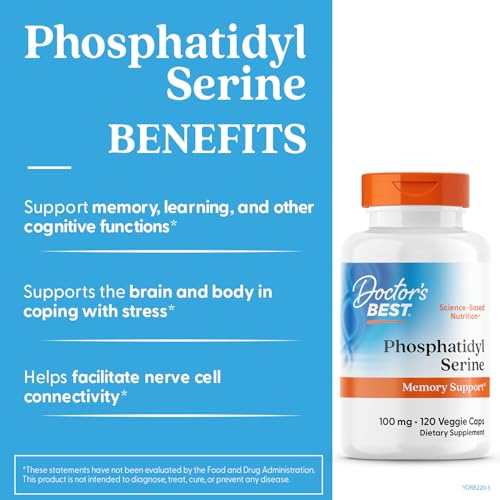 Doctor's Best Phosphatidyl Sérine – gélules soutiennent la communication neuronale.