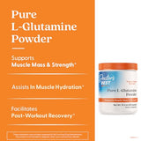 Doseur inclus et cuillère avec Doctor's Best L-Glutamine pour mesurer facilement