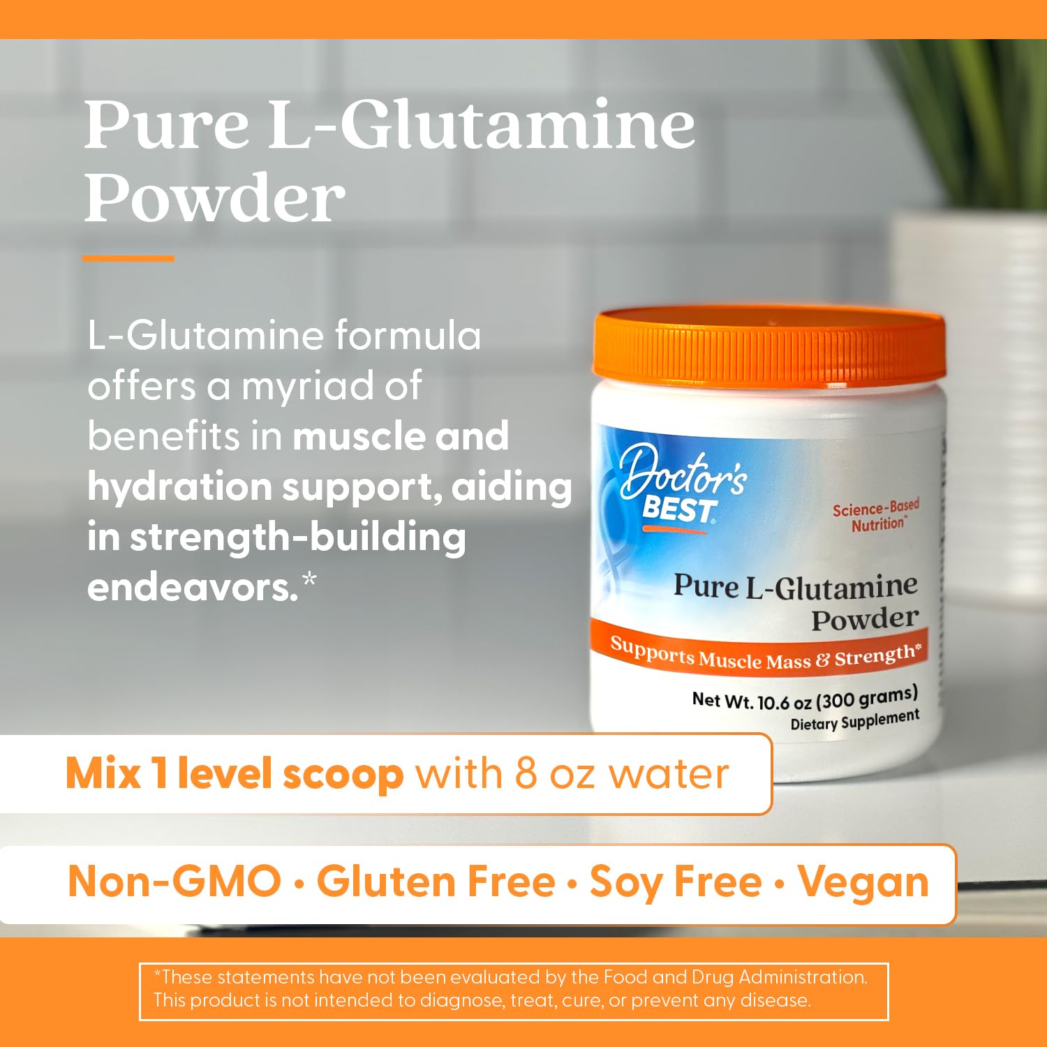 Shaker prêt à l emploi avec Doctor's Best L-Glutamine après l entraînement