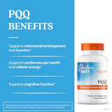 DOCTOR'S BEST PQQ BioPQQ – capsules faciles à intégrer dans la routine quotidienne.