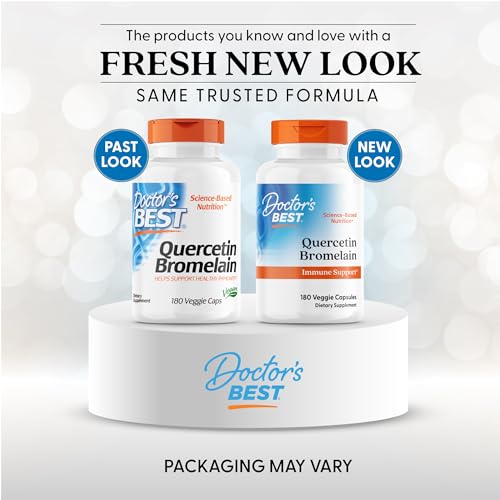 Doctor's Best Quercétine Bromélaïne – emballage et étiquette visibles pour achat informé