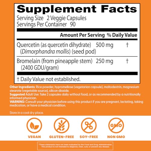 Doctor's Best Quercétine Bromélaïne – fiche nutritionnelle et dosage pour plan personnalisé