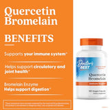 Doctor's Best Quercétine Bromélaïne – ingrédients clés démontrant l'association antioxydants et enzymes