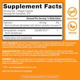Doctor's Best Serrapeptase – bouteille végan, format végétal pour usage quotidien.